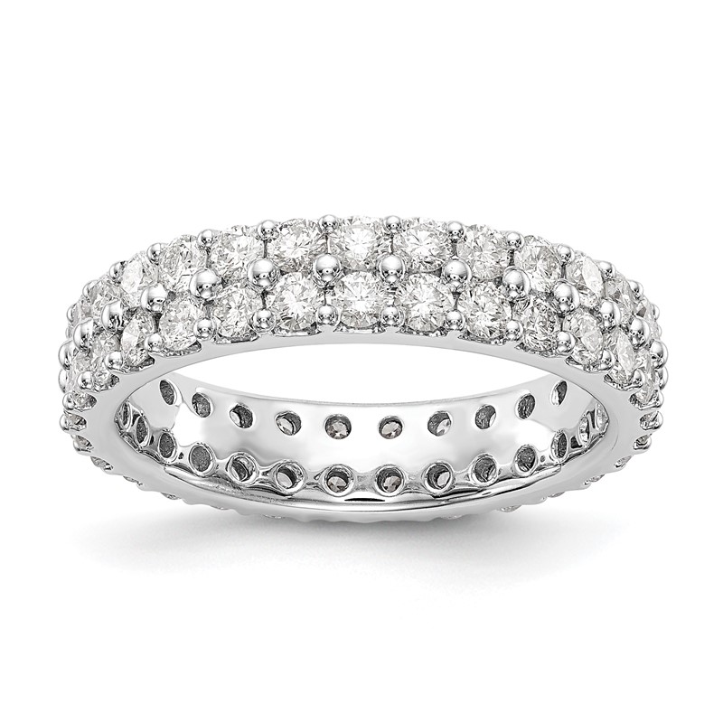 True Origin 14K White Gold 2 carat Lab Grown Diamond VS  D E F  Size 8.5 Eternity Band