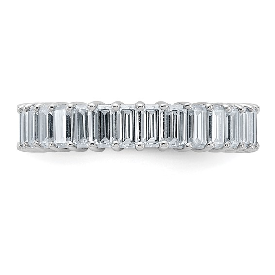 Emerald-Cut Moissanite Eternity Band