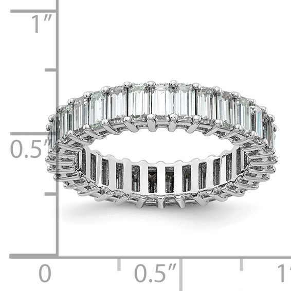 Emerald-Cut Moissanite Eternity Band