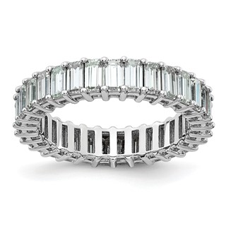 Emerald-Cut Moissanite Eternity Band