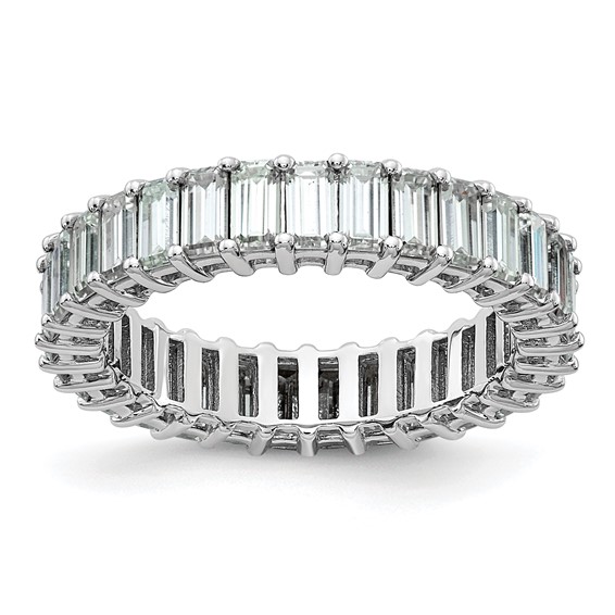 Emerald-Cut Moissanite Eternity Band