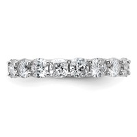 14K White Gold 3.62 Carat Lab Grown Diamond VS SI+ G+ Cushion Complete Eternity Band view 3