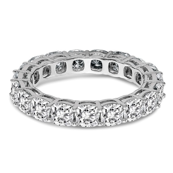14K White Gold Cushion Eternity Band Mounting