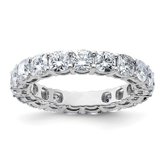 14K White Gold Cushion Eternity Band Mounting