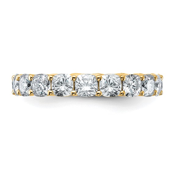 14k 3 5/8 carat Lab Grown Diamond VS+ F+ Cushion Complete Size 7.5 Eternity Band