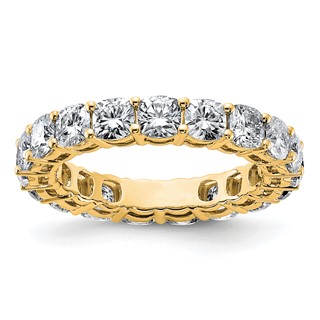 14k 3 5/8 carat Lab Grown Diamond VS/SI+ G+ Cushion Complete Size 7.5 Eternity Band