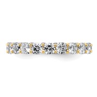 14K Yellow Gold 3.62 Carat Lab Grown Diamond VS SI+ G+ Cushion Complete Eternity Band view 3