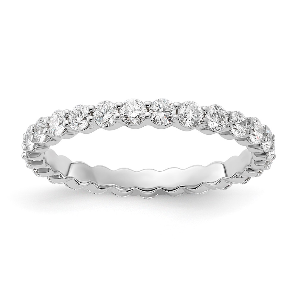 14K Yellow Gold 1 Carat Lab Grown Diamond VS+ F+ Round Complete Channel Set Eternity Band
