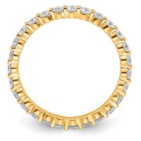 14K Yellow Gold 1 Carat Lab Grown Diamond VS+ F+ Round Complete Channel Set Eternity Band view 2