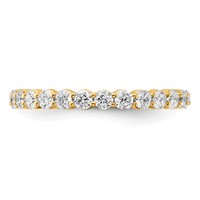 14K Yellow Gold 1 Carat Lab Grown Diamond VS+ F+ Round Complete Channel Set Eternity Band view 3