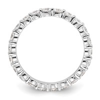 14K White Gold 1.50 Carat Lab Grown Diamond VS+ F+ Round Complete Channel Set Eternity Band view 2
