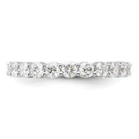 14K White Gold 1.50 Carat Lab Grown Diamond VS+ F+ Round Complete Channel Set Eternity Band view 3