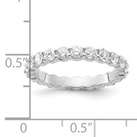 14K White Gold 1.50 Carat Lab Grown Diamond VS+ F+ Round Complete Channel Set Eternity Band view 4