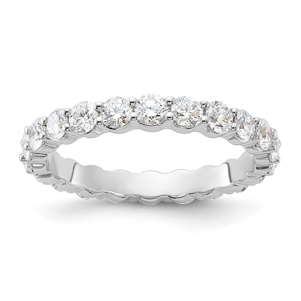 14K Yellow Gold 1.50 Carat Lab Grown Diamond VS+ F+ Round Complete Channel Set Eternity Band