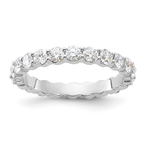 14K Yellow Gold 1.50 Carat Lab Grown Diamond VS+ F+ Round Complete Channel Set Eternity Band, Size 7