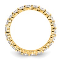 14K Yellow Gold 1.50 Carat Lab Grown Diamond VS+ F+ Round Complete Channel Set Eternity Band view 2