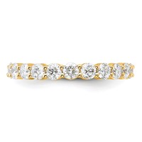 14K Yellow Gold 1.50 Carat Lab Grown Diamond VS+ F+ Round Complete Channel Set Eternity Band view 3