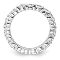 14K White Gold 2 Carat Lab Grown Diamond VS+ F+ Round Complete Channel Set Eternity Band view 2