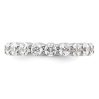 14K White Gold 2 Carat Lab Grown Diamond VS+ F+ Round Complete Channel Set Eternity Band view 3