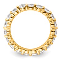 14K Yellow Gold 2 Carat Lab Grown Diamond VS+ F+ Round Complete Channel Set Eternity Band view 2