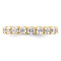 14K Yellow Gold 2 Carat Lab Grown Diamond VS+ F+ Round Complete Channel Set Eternity Band view 3