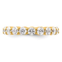 14K Yellow Gold 2 Carat Lab Grown Diamond VS+ F+ Round Complete Channel Set Eternity Band view 3