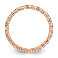 True Origin 14K Rose Gold 0.88 Carat Lab Grown Diamond VS+ F+ Complete Eternity Band view 2