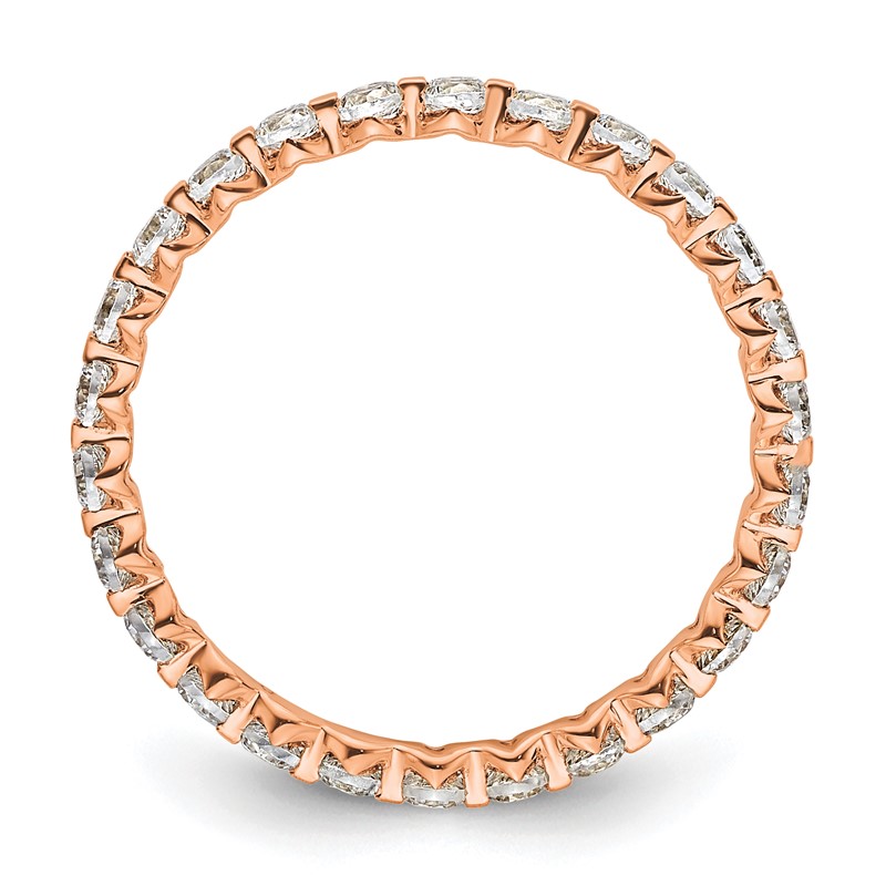 True Origin 14k Rose Gold 7/8 carat Lab Grown Diamond VS D E F Eternity Band
