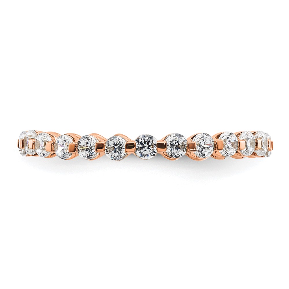 True Origin 14k Rose Gold 7/8 carat Lab Grown Diamond VS D E F Eternity Band (ET0060-090-6RLD)