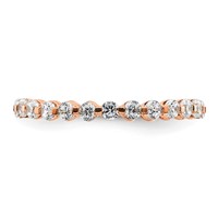 True Origin 14K Rose Gold 0.88 Carat Lab Grown Diamond VS+ F+ Complete Eternity Band view 3