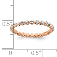 True Origin 14K Rose Gold 0.88 Carat Lab Grown Diamond VS+ F+ Complete Eternity Band view 5