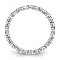 True Origin 14K White Gold 0.88 Carat Lab Grown Diamond VS+ F+ Complete Eternity Band view 2