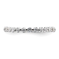 True Origin 14K White Gold 0.88 Carat Lab Grown Diamond VS+ F+ Complete Eternity Band view 3