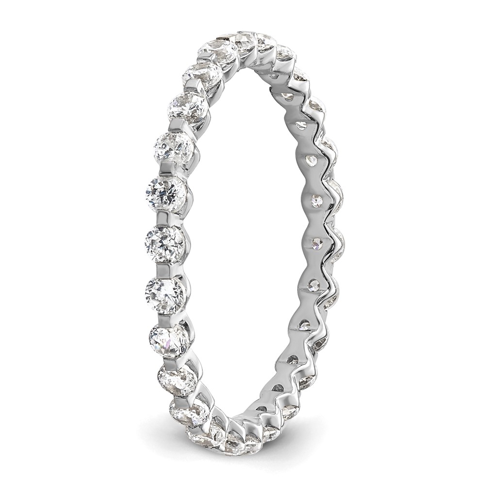 True Origin 14k White Gold 7/8 carat Lab Grown Diamond VS D E F Eternity Band (ET0060-090-7WLD)