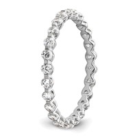 True Origin 14K White Gold 0.88 Carat Lab Grown Diamond VS+ F+ Complete Eternity Band view 4