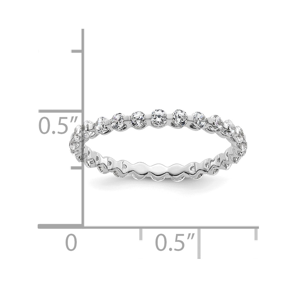 True Origin 14k White Gold 7/8 carat Lab Grown Diamond VS D E F Eternity Band (ET0060-090-7WLD)