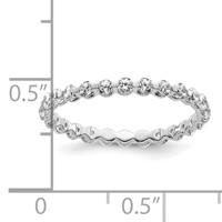 True Origin 14K White Gold 0.88 Carat Lab Grown Diamond VS+ F+ Complete Eternity Band view 5