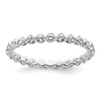 True Origin 14K White Gold 0.88 Carat Lab Grown Diamond VS+ F+ Complete Eternity Band view 1