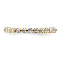 True Origin 14K Yellow Gold 0.88 Carat Lab Grown Diamond VS+ F+ Complete Eternity Band view 3