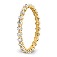 True Origin 14K Yellow Gold 0.88 Carat Lab Grown Diamond VS+ F+ Complete Eternity Band view 4