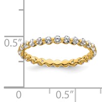 True Origin 14K Yellow Gold 0.88 Carat Lab Grown Diamond VS+ F+ Complete Eternity Band view 5