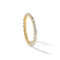 True Origin 14K Yellow Gold 0.88 Carat Lab Grown Diamond VS+ F+ Complete Eternity Band view 2