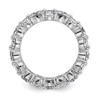 True Origin 14K White Gold 3.20 Carat Lab Grown Diamond VS+ F+ Complete Eternity Band view 2