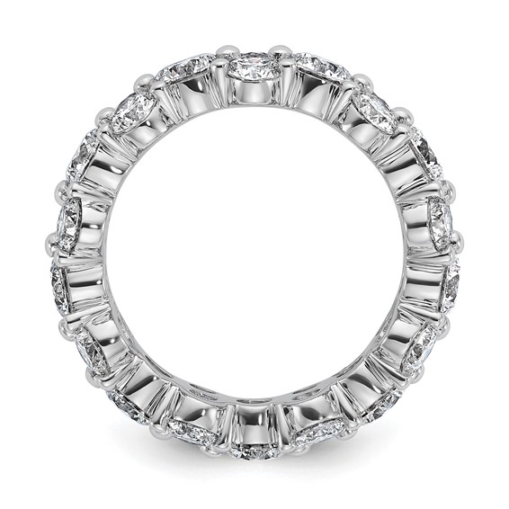 True Origin 14K White Gold 5 3/8 carat Lab Grown Diamond VS+ F+ Complete Size 7 Eternity Band