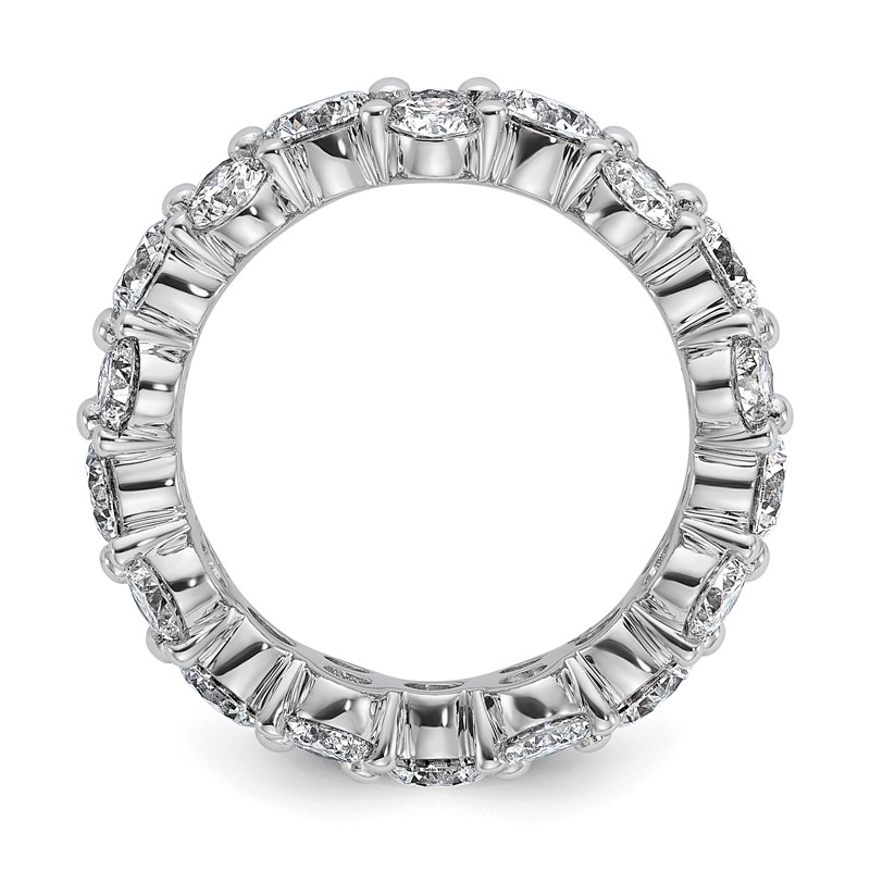 True Origin 14k White Gold Lab Grown Diamond VS DEF 3 1/5 carat Size 5 Eternity Band Mounting