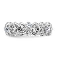 True Origin 14K White Gold 3.20 Carat Lab Grown Diamond VS+ F+ Complete Eternity Band view 3