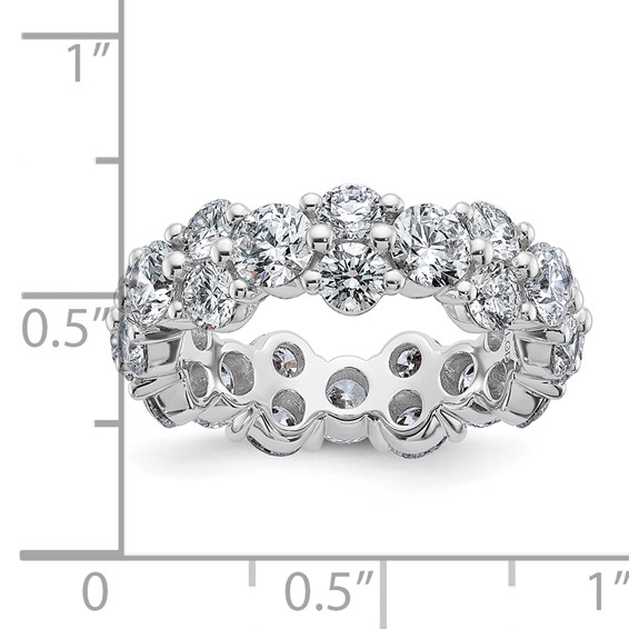 True Origin 14K White Gold 5 3/8 carat Lab Grown Diamond VS+ F+ Complete Size 7 Eternity Band