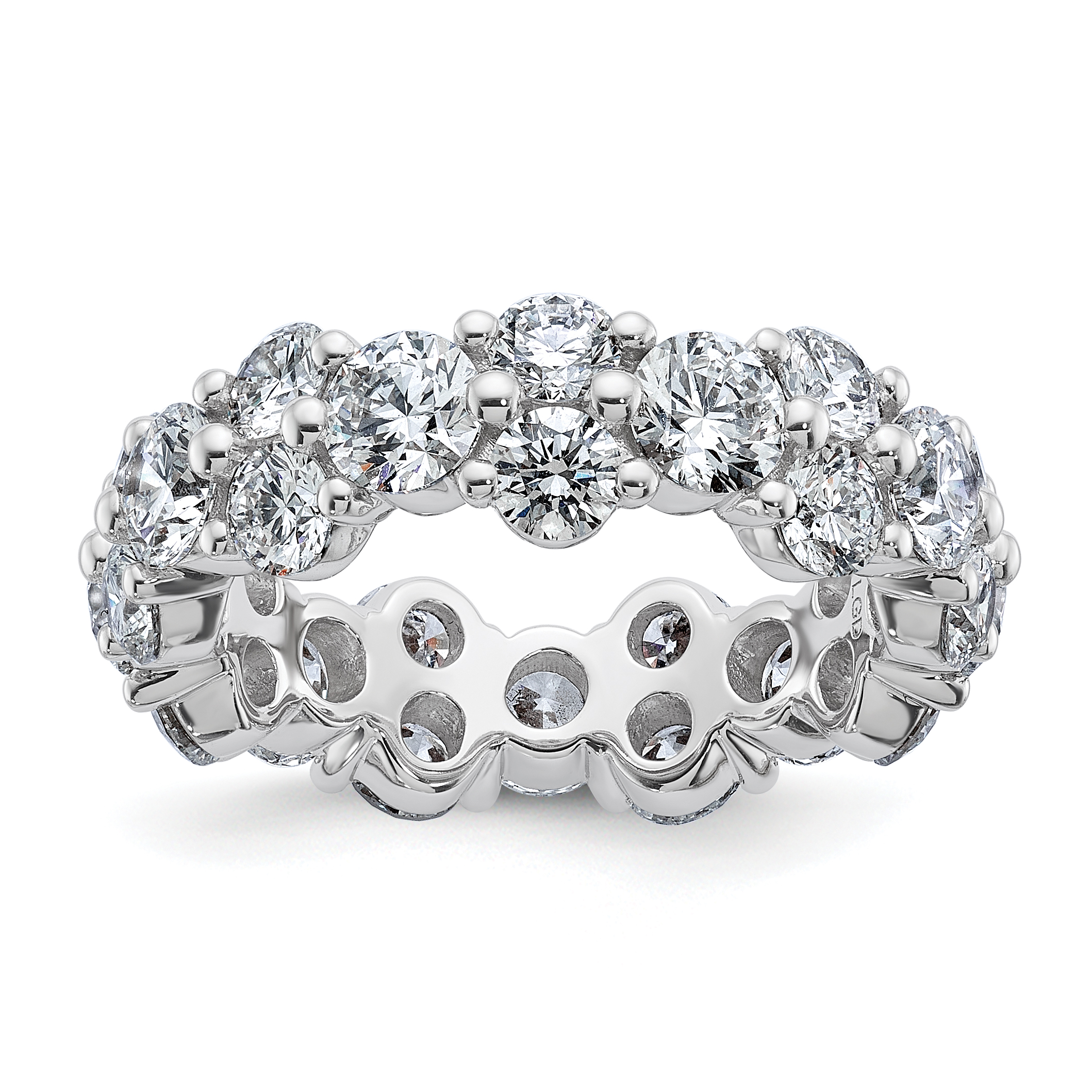 True Origin 14k White Gold Lab Grown Diamond VS DEF 3 1/5 carat Size 4 Eternity Band (ET0070-540-4WLD)