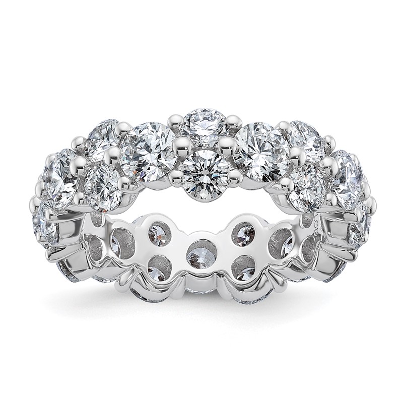 True Origin 14k White Gold Lab Grown Diamond VS DEF 3 1/5 carat Size 5 Eternity Band Mounting