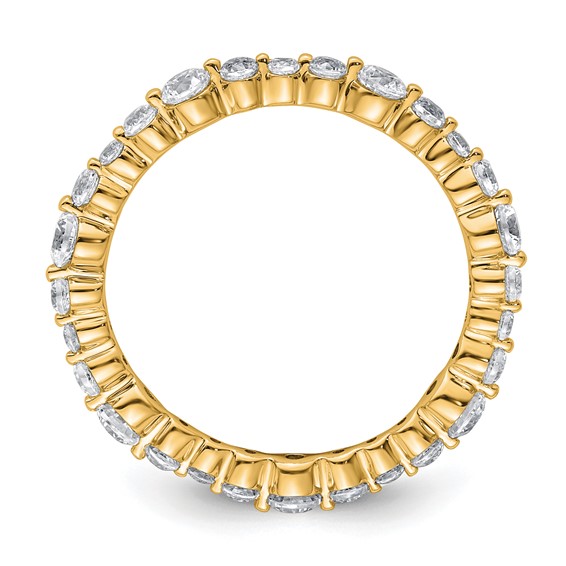 True Origin 14K Yellow Gold 5/8 carat Lab Grown Diamond VS+ F+ Size 4.5 Complete Eternity Band